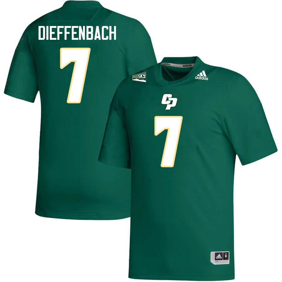 Cal Poly Mustangs #7 Ty Dieffenbach College Football Jerseys,Uniforms Stitched-Green